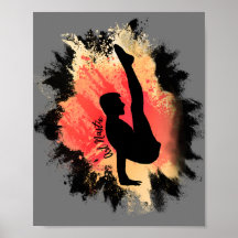 Silhouette de gymnaste masculine