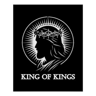 Poster silhouette de Jésus Roi des rois