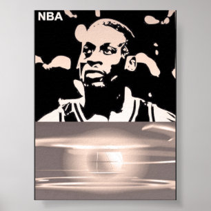 Poster silhouette de joueur célébré