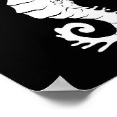 Poster Silhouette de la Créature de la Mer - Hippocampes (Coin)
