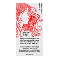 Silhouette de la femme dans le coeur rouge poème u
