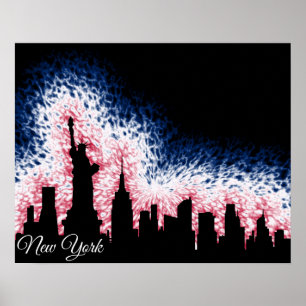 Poster Silhouette de la ville de New York