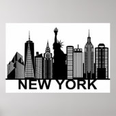 Poster silhouette de la ville de New York (Devant)