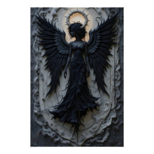 Poster Silhouette de l'ange éthéré