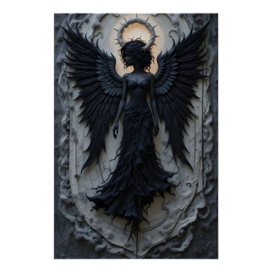 Poster Silhouette de l'ange éthéré (Devant)