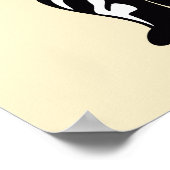 Poster Silhouette de lapin Abstrait (Coin)