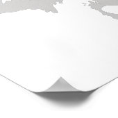 Poster Silhouette de l'état du Michigan du coeur (Coin)