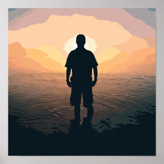Poster Silhouette De L'Homme (Devant)