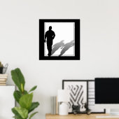 Poster Silhouette de l'homme disparu (Bureau à domicile)