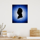 Poster "Silhouette de l'homme sur le bleu" affiche/imprim (Cuisine)