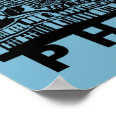 Poster Silhouette de l'horizon de Philadelphie (Coin)