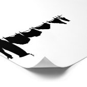 Poster Silhouette de ligne de vêtements (Coin)