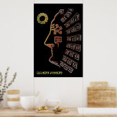 Poster Silhouette de Machu Picchu élégant (Cuisine)