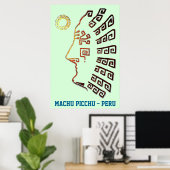 Poster Silhouette de Machu_Picchu élégant (Bureau à domicile)
