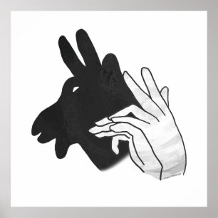 Poster Silhouette de main de bouc