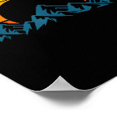 Poster Silhouette de montagne rétro (Coin)