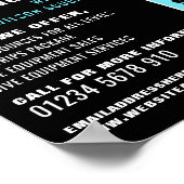 Poster Silhouette de plongée profonde, Leçon de plongée s (Coin)