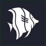 Poster silhouette de POISSON rayé nautique |<br><div class="desc">| VIE DU LAC | NAUTIQUE | BATEAU | ANCRE | VIE DU LAC | LA VIE EST MEILLEURE AU LAC | FUN | CHIC | SIMPLE | EAU | ACCESSOIRES DE DÉCORATION DE BATEAU AMUSANT POUR LA MAISON | DÉCOR TROPICAL NAUTIQUE | CONCEPTION DE SILHOUETTE CLASSIQUE | PLAGE |...</div>