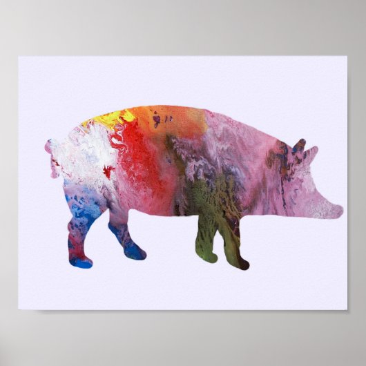 Poster Silhouette de porc (Devant)