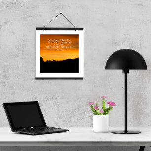 Poster Silhouette de Prairie Hill au coucher du soleil Ph