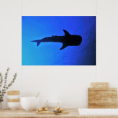 Poster Silhouette de requin-baleine (Cuisine)
