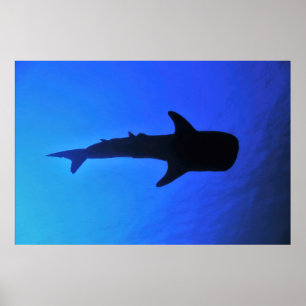 Poster Silhouette de requin-baleine