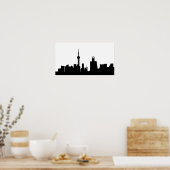 Poster silhouette de shanghai ville chine (Cuisine)