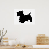 Poster Silhouette de Terrier Écossais (Cuisine)