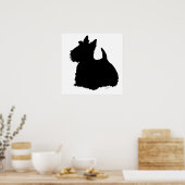 Poster Silhouette de Terrier Écossais (Cuisine)