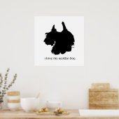 Poster Silhouette de Terrier Écossais (Cuisine)