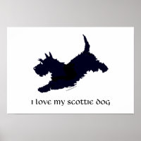Silhouette de Terrier Écossais en course