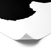 Poster Silhouette de Terrier West Highland White (Coin)