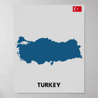 Poster Silhouette de Turquie
