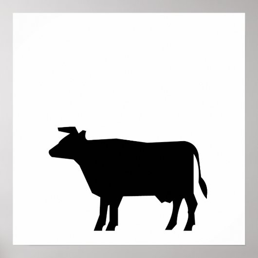 Poster Silhouette de vache (Devant)