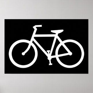 Poster silhouette de vélo