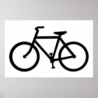 Poster silhouette de vélo