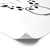 Poster Silhouette de visage de girafe (Coin)