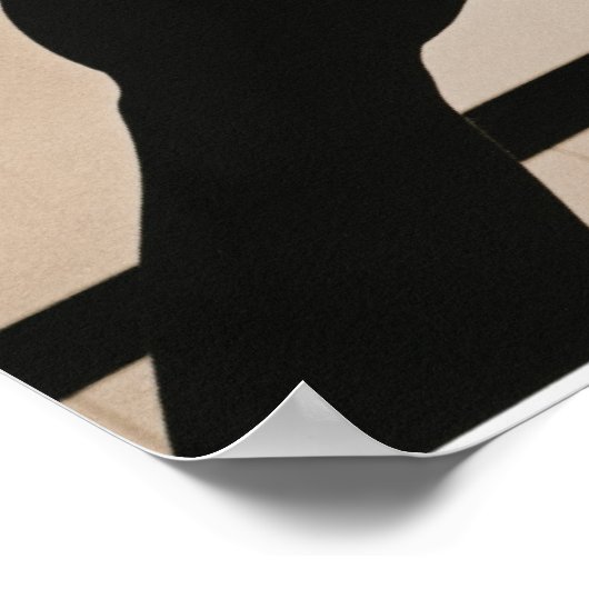 Poster Silhouette de volley-ball 2 (Coin)