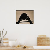 Poster Silhouette de volley-ball 2 (Cuisine)