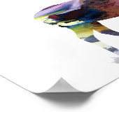 Poster Silhouette d'Elk Abstrait (Coin)