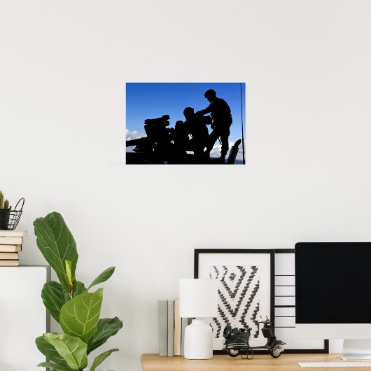 Poster Silhouette des soldats (Bureau à domicile)