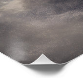 Poster Silhouette devant un visage de brume colossal (Coin)