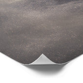 Poster Silhouette devant un visage de brume colossal (Coin)