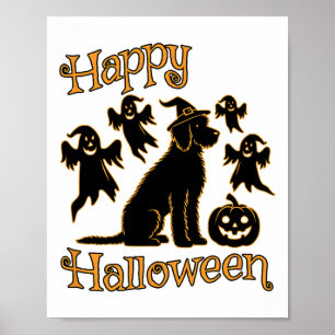 Poster Silhouette Doodle Halloween heureux