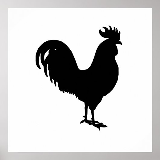 Poster Silhouette du coq (Devant)