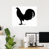 Poster Silhouette du coq Gamecock (Bureau à domicile)