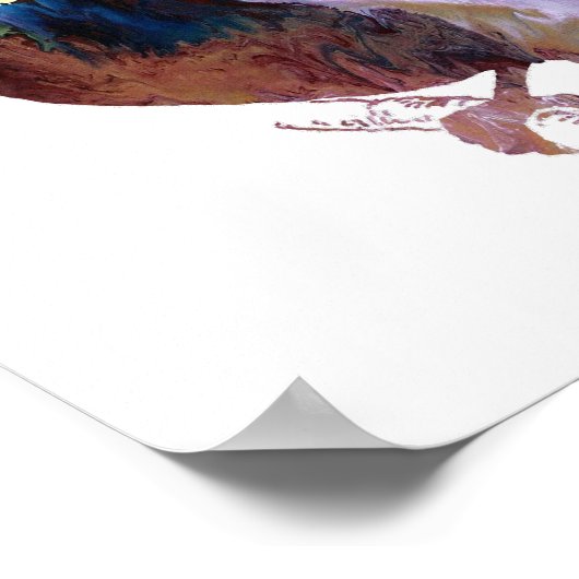 Poster Silhouette du corbeau Abstrait (Coin)