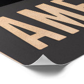 Poster Silhouette du coucher de soleil de bison américain (Coin)