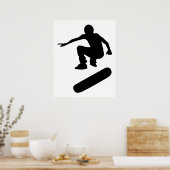 Poster silhouette du skateboard (Cuisine)