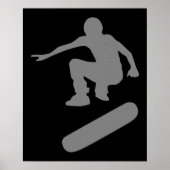 Poster silhouette du skateboard (Devant)
